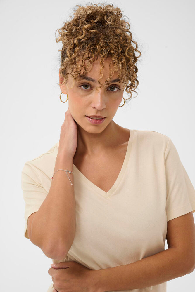 CREAM NAIA T-SHIRT | OATMEAL