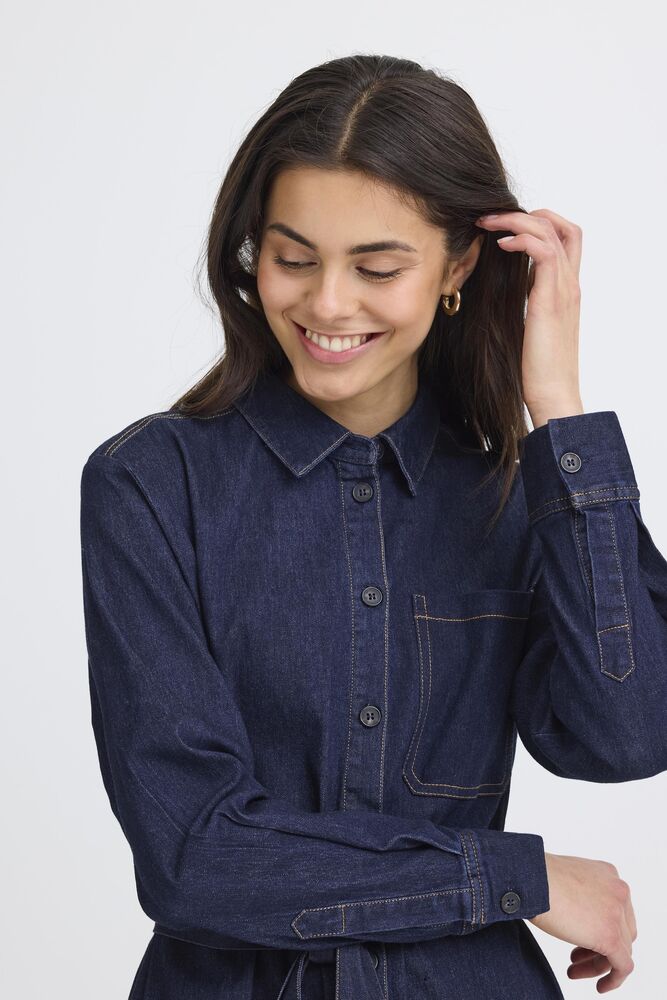 FRANSA CHICAGO DRESS 4 | UNWASHED BLUE DENIM