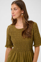 CREAM JANA DRESS | GOTHIC OLIVE