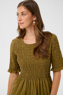 CREAM JANA DRESS | GOTHIC OLIVE