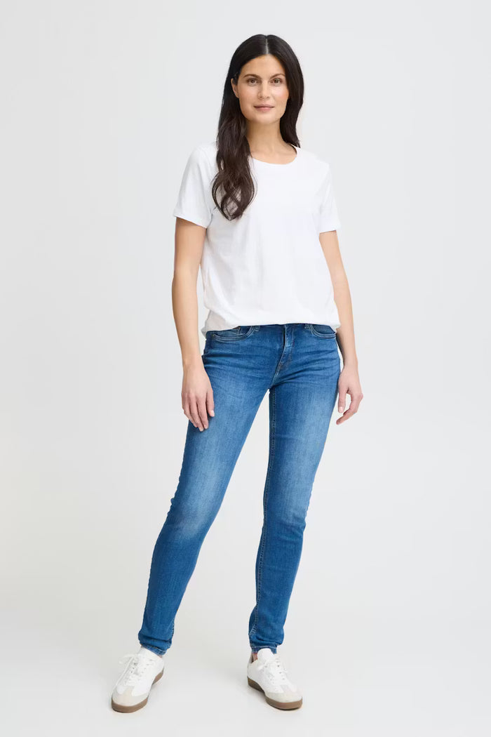 FRANSA ZASHOULDER TEE | ANTIQUE WHITE