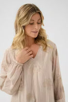 CREAM BINE DRESS | COBBLESTONE
