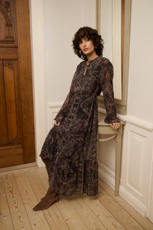 CREAM JESSICA DRESS | DARK ORIENTAL Blue