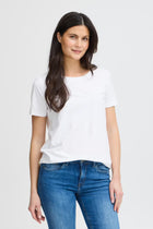 FRANSA ZASHOULDER TEE | ANTIQUE WHITE