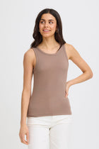 FRANSA HIZAMOND TOP | BROWN