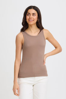 FRANSA HIZAMOND TOP | BROWN