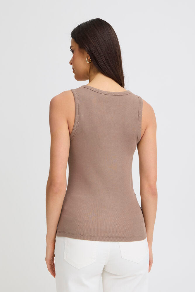 FRANSA HIZAMOND TOP | BROWN