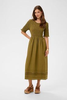 CREAM JANA DRESS | GOTHIC OLIVE