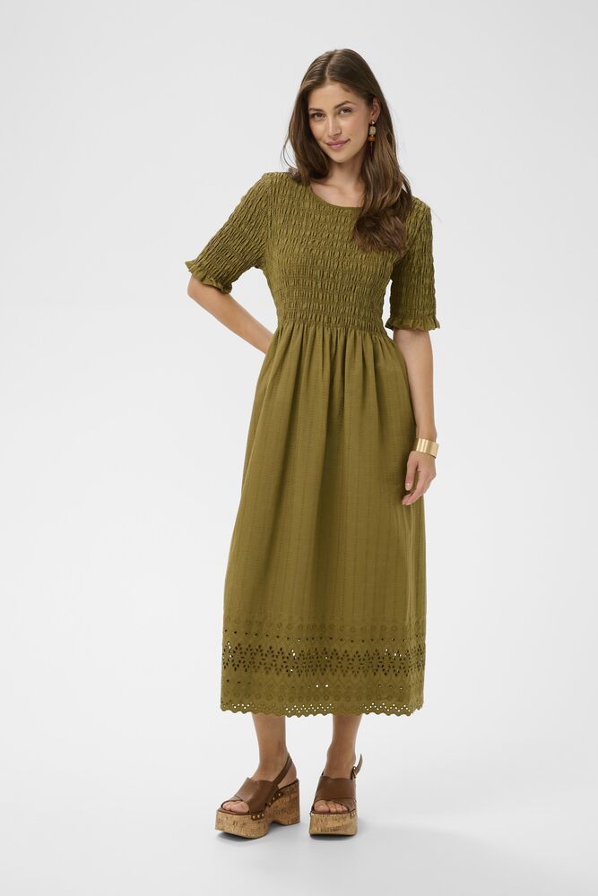 CREAM JANA DRESS | GOTHIC OLIVE