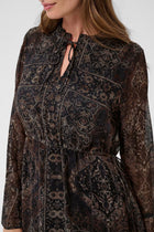 CREAM JESSICA DRESS | DARK ORIENTAL Blue