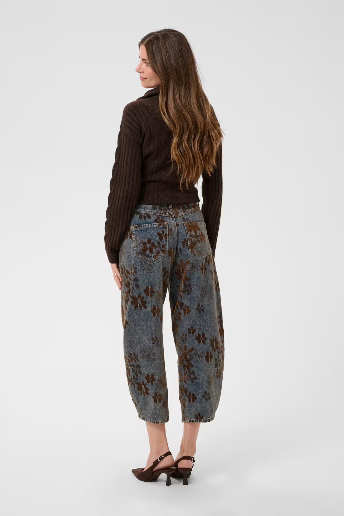 CREAM RAMONA JEAN | BROWN DENIM FLOWER