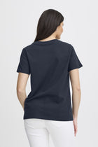 FRANSA ZASHOULDER TEE | DARK BLUE