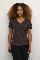 CREAM NAIA T-SHIRT | CHOCOLATE PLUM