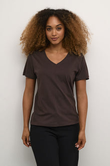 CREAM NAIA T-SHIRT | CHOCOLATE PLUM