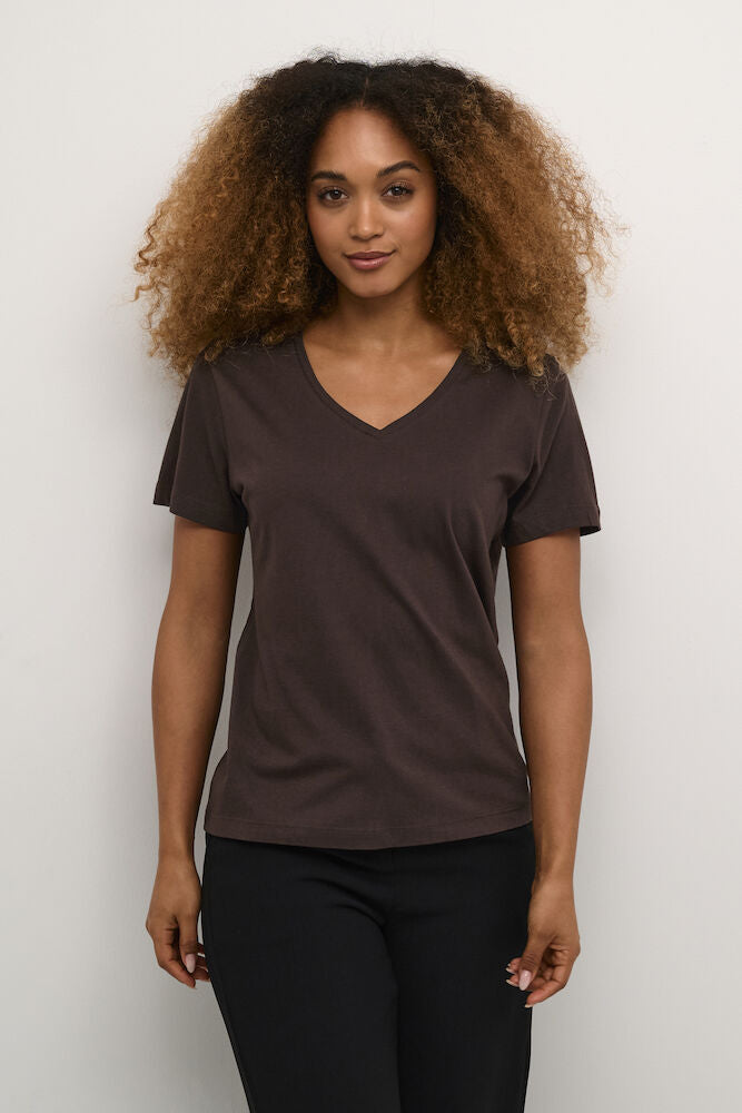 CREAM NAIA T-SHIRT | CHOCOLATE PLUM