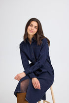 FRANSA CHICAGO DRESS 4 | UNWASHED BLUE DENIM