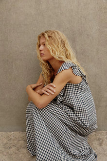 PART TWO BIRTHINE DRESS | BLUE CHECK