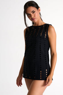 Strapless One-Piece Swimsuit With Mosaic Cutouts 04 / 800 Black