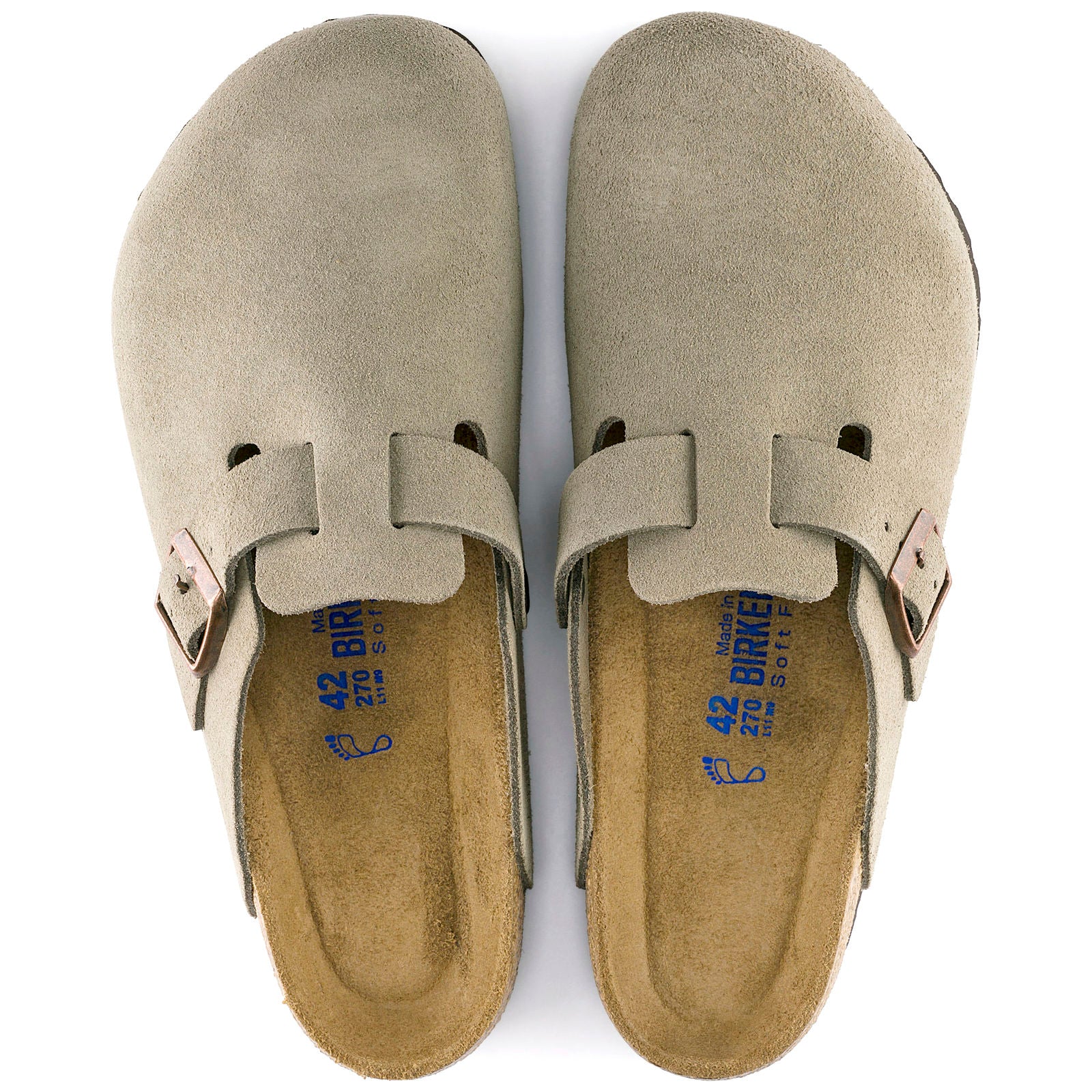 BIRKENSTOCK BOSTON SOFT FOOTBED SUEDE | TAUPE