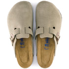 BIRKENSTOCK BOSTON SOFT FOOTBED SUEDE | TAUPE
