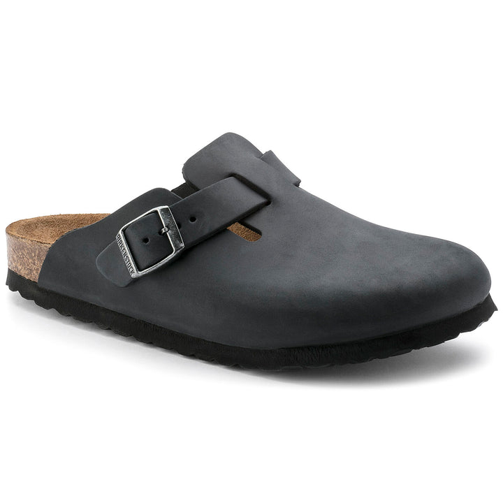 BIRKENSTOCK BOSTON OILED LEATHER | BLACK