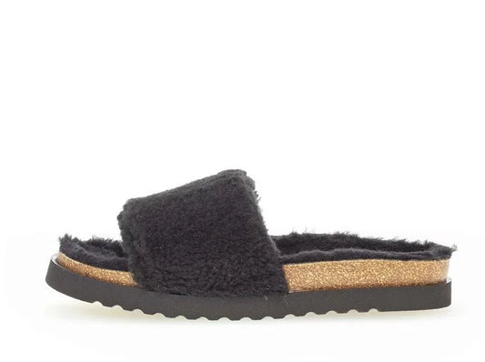 GABOR WOOL SLIPPER | BLACK