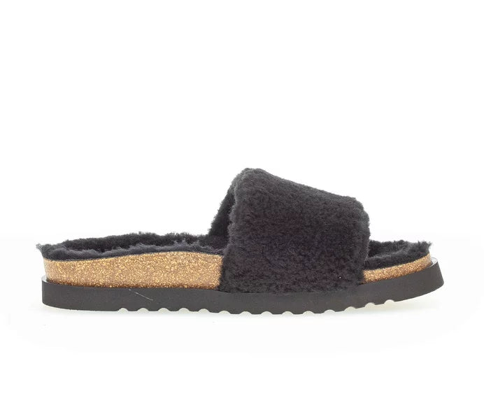 GABOR WOOL SLIPPER | BLACK