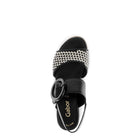 GABOR BUCKLE WEDGE SANDAL | BLACK/PANNA