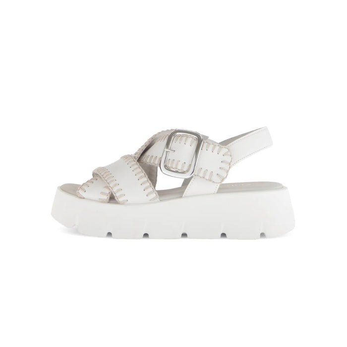 GABOR X-STRAP SANDAL | OFF WHITE
