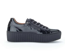 GABOR PATENT PLATFORM SNEAKER | BLACK