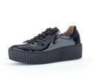GABOR PATENT PLATFORM SNEAKER | BLACK