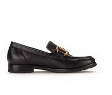 GABOR COMFORT LEATHER LOAFER | BLACK