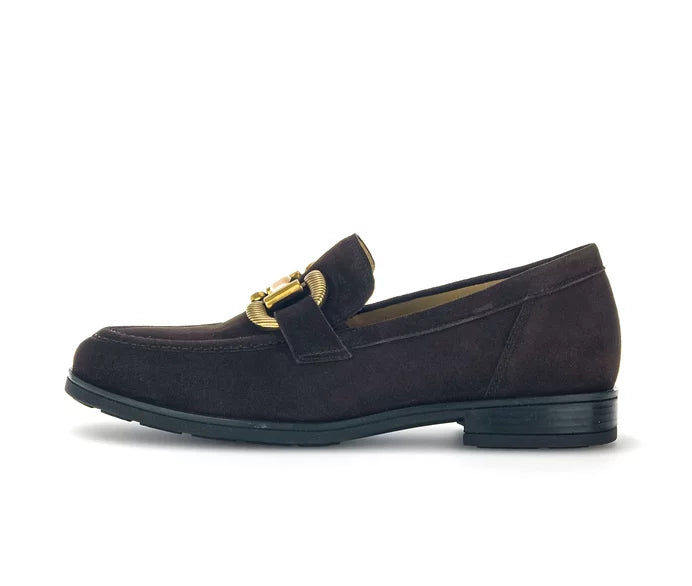 GABOR COMFORT SUEDE LOAFER | MOCCA