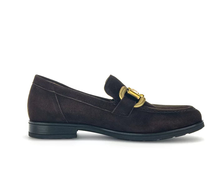 GABOR COMFORT SUEDE LOAFER | MOCCA