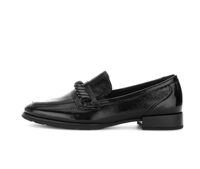 GABOR PATENT LEATHER LOAFER | BLACK