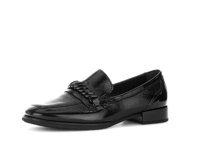 GABOR PATENT LEATHER LOAFER | BLACK