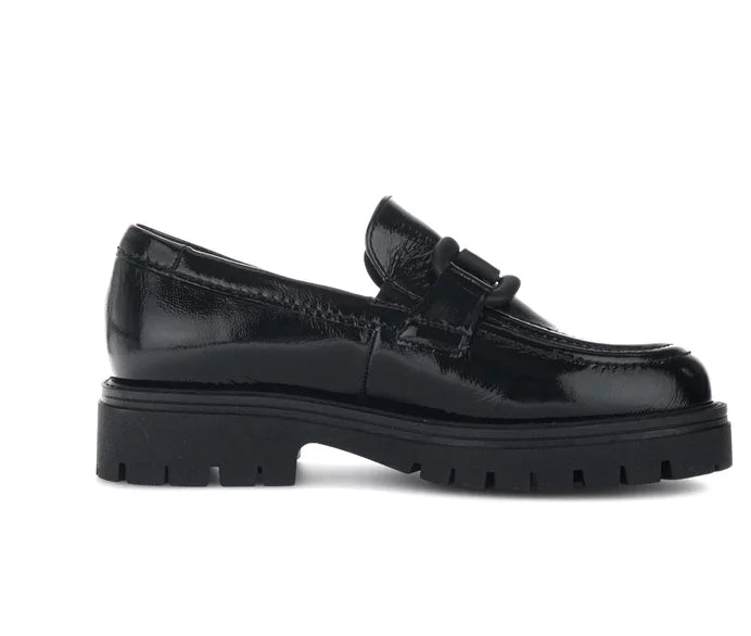 GABOR PATENT LEATHER LOAFER | BLACK