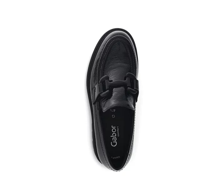 GABOR PATENT LEATHER LOAFER | BLACK