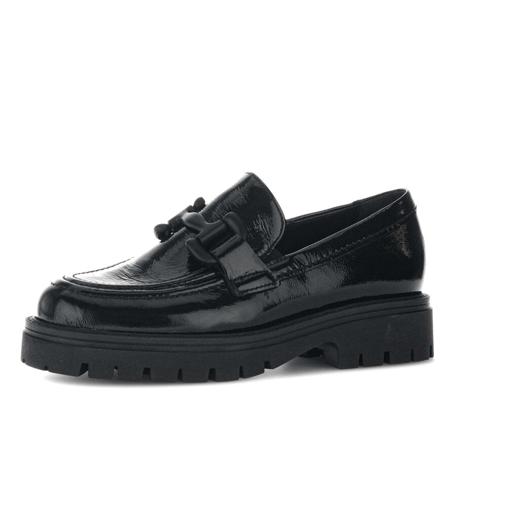 GABOR PATENT LEATHER LOAFER | BLACK