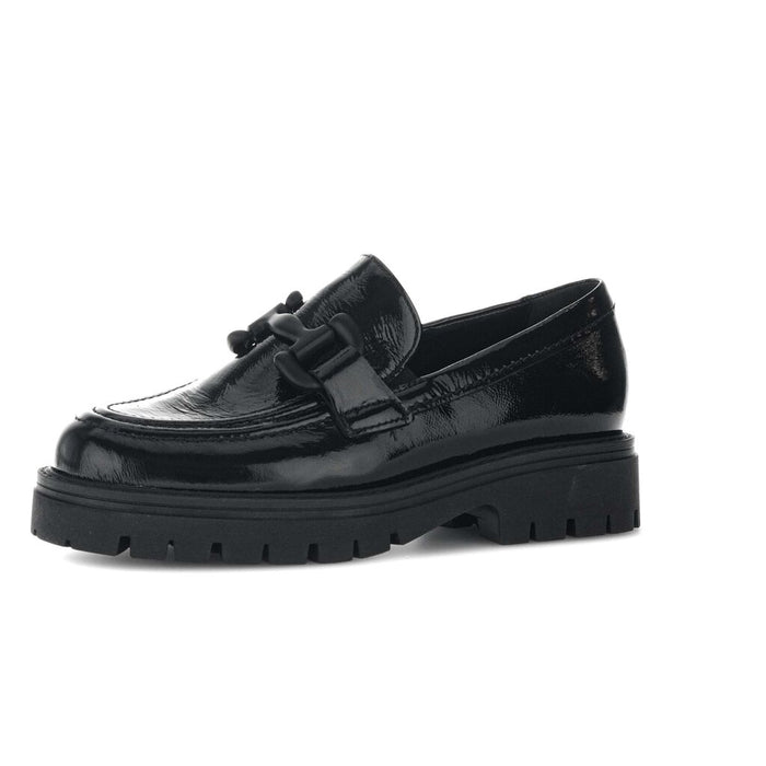 GABOR PATENT LEATHER LOAFER | BLACK