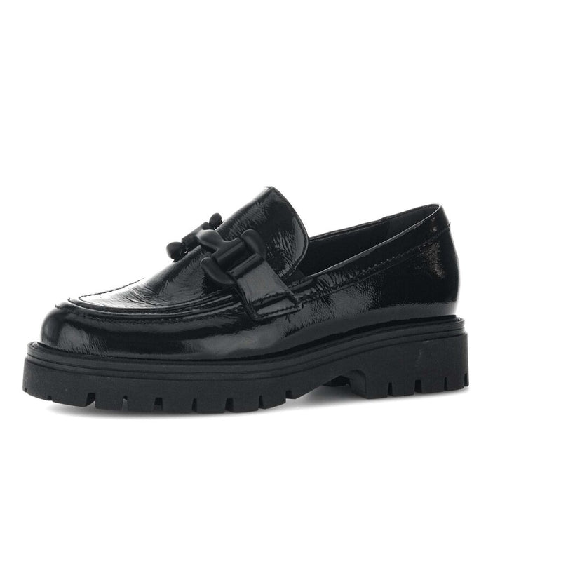 GABOR PATENT LEATHER LOAFER | BLACK