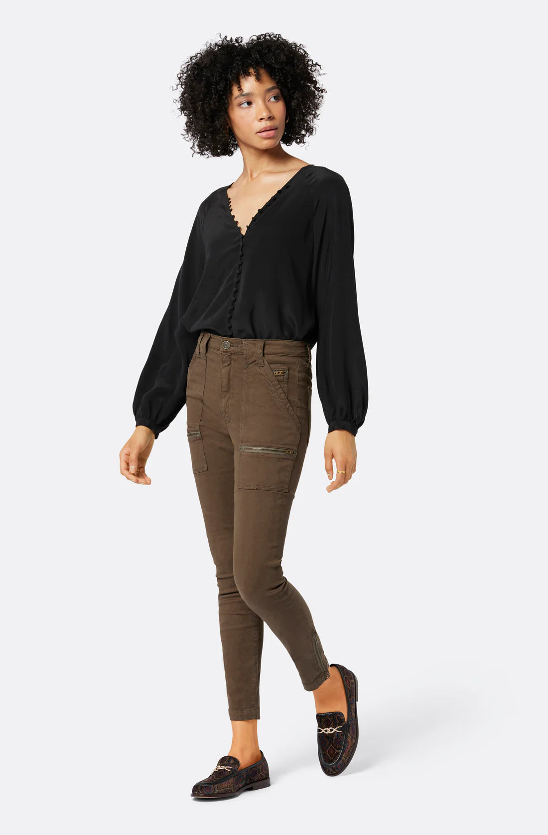 JOIE HIGH RISE PARK SKINNY PANTS | Fatigue Green