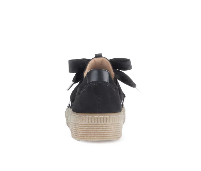 GABOR SLIP ON SNEAKER | BLACK/AMBER
