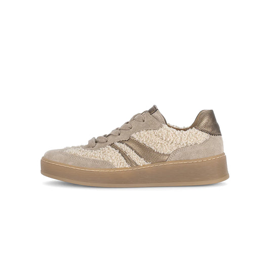 GABOR TEDDY SNEAKER | PANNA/SILK