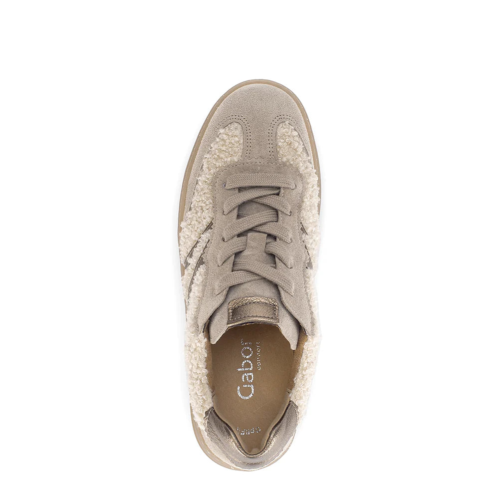 GABOR TEDDY SNEAKER | PANNA/SILK