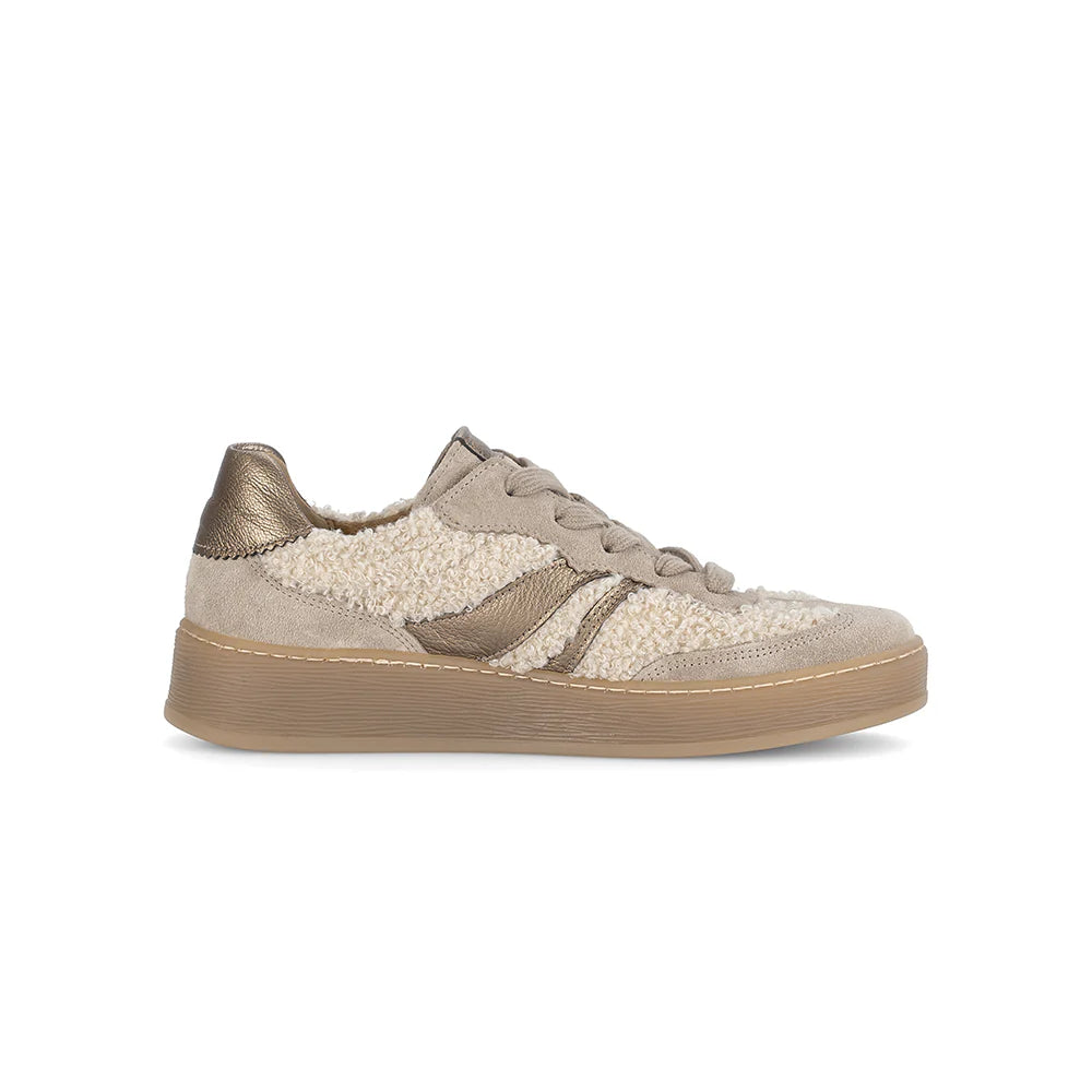 GABOR TEDDY SNEAKER | PANNA/SILK