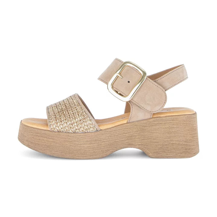 GABOR CHUNKY STRAPPY SANDAL | SAND