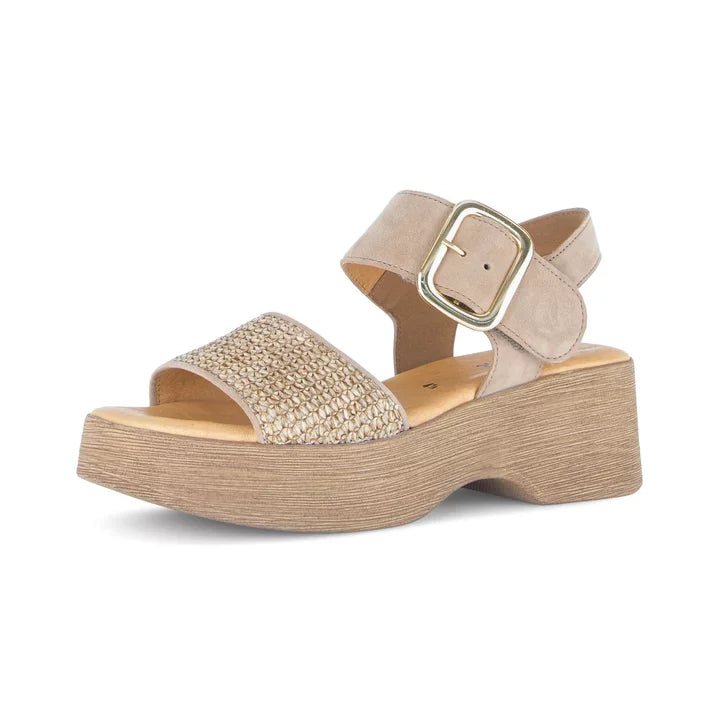 GABOR CHUNKY STRAPPY SANDAL | SAND