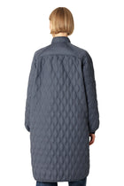 ILSE JACOBSEN LONG QUILTED COAT | OMBRE-BLUE