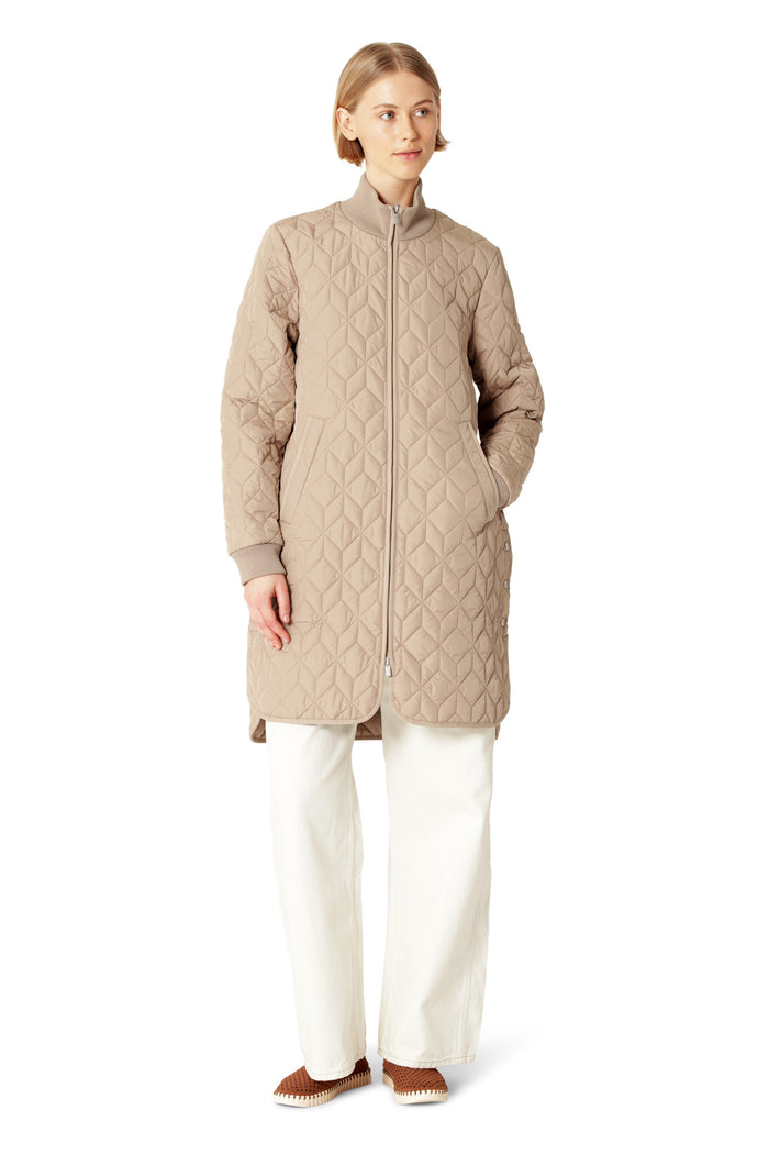 ILSE JACOBSEN PADDED QUILT COAT | WHEAT